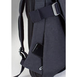 Cote et Ciel Isar Large Raw Canvas Backpack | Anthracite Blue