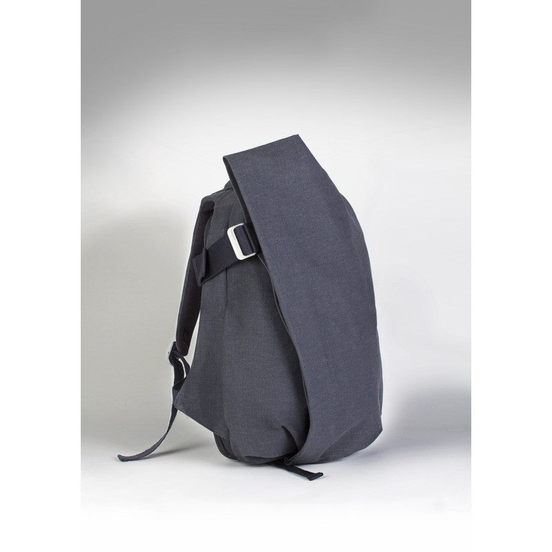 Cote et Ciel Isar Medium Raw Canvas Backpack | Anthracite Blue