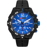 Isobrite T100 Valor Chronograph Men's Watch Black-Blue | Silicone ISO402