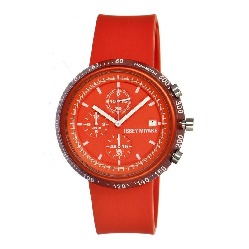 Issey Miyake Trapezoid Orange Watch | Polyurethane
