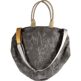 Cote&Ciel Kalix Large Granite Canvas Tote Bag | Galena/Olive Green 28325