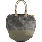 Cote&Ciel Kalix Large Granite Canvas Tote Bag | Galena/Olive Green 28325