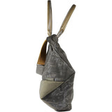 Cote&Ciel Kalix Large Granite Canvas Tote Bag | Galena/Olive Green 28325