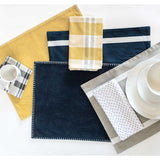 Zestt Piper Set of 4 Organic Cotton Placemats | Deep Sea