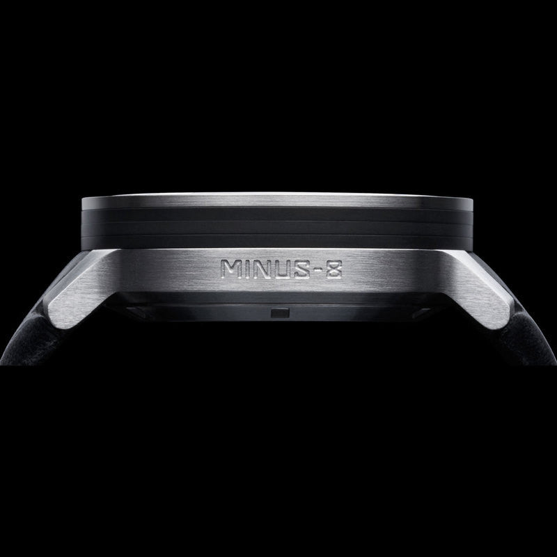 Minus-8 Layer Black/Silver Automatic Watch | Leather