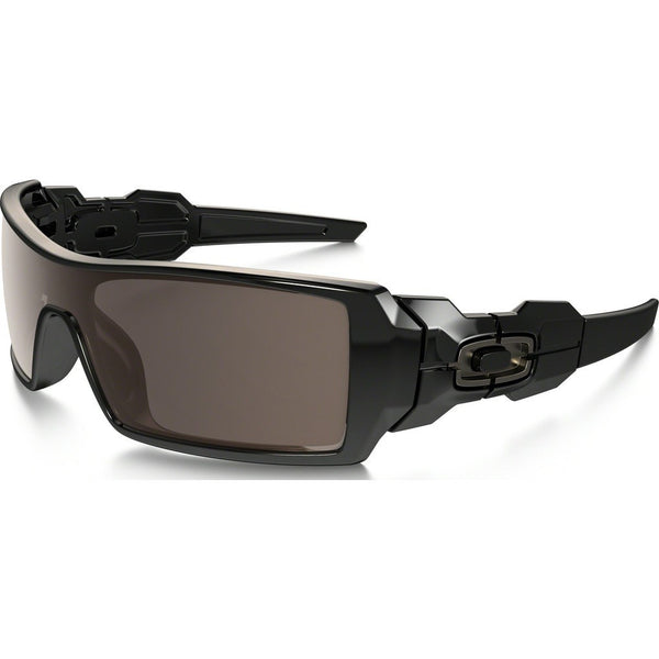 Oakley Lifestyle Oil Rig Polished Black Sunglasses | Warm Grey 03-460