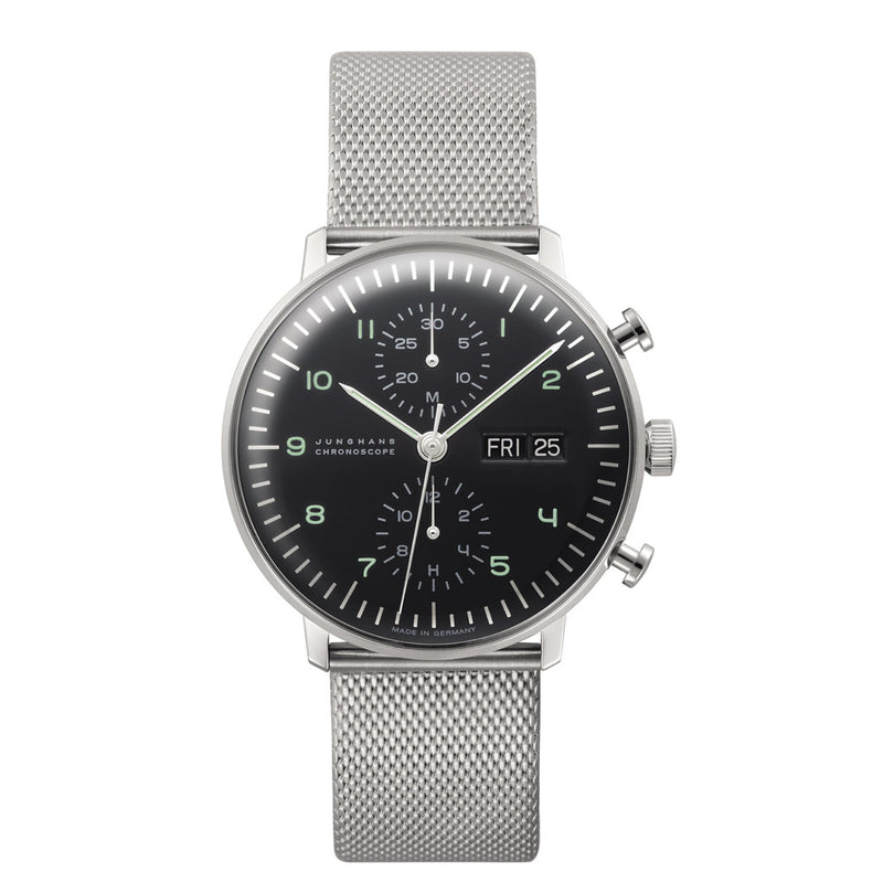 Junghans Max Bill Chronoscope Automatic Watch | Black Dial 027/4500.45