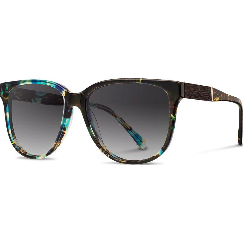 Shwood Mckenzie Acetate Sunglasses | Blue Opal & Ebony / Grey Fade