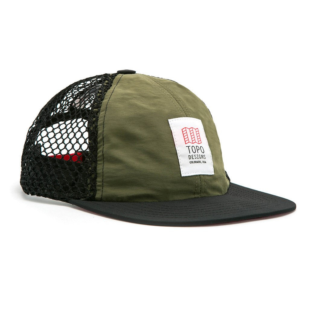 Topo Rope Hat Topo Designs Nylon Mesh Back Hat Olive/Black – Sportique