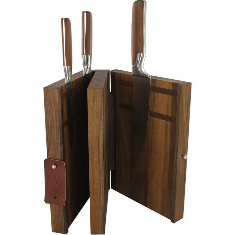 Mono Sarah Wiener Knife Block w/ Cutting Board | Walnut Wood