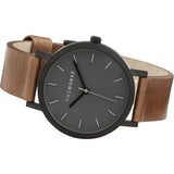 The Horse Mini Original Matte Black Watch | Grey/Tan MA4