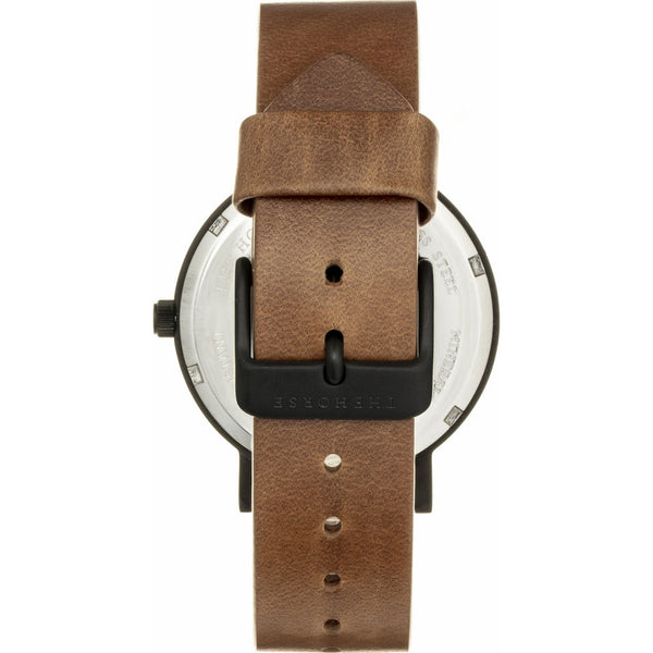 The Horse Mini Original Matte Black Watch | Grey/Tan MA4