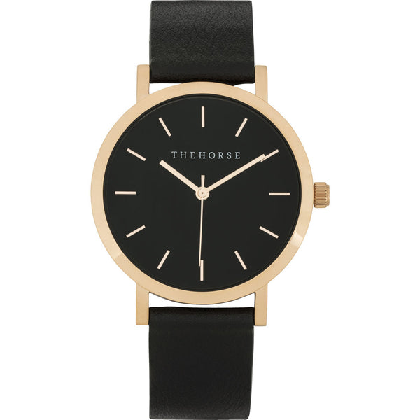 The Horse Mini Original Rose Gold Watch | Black/Black MA11