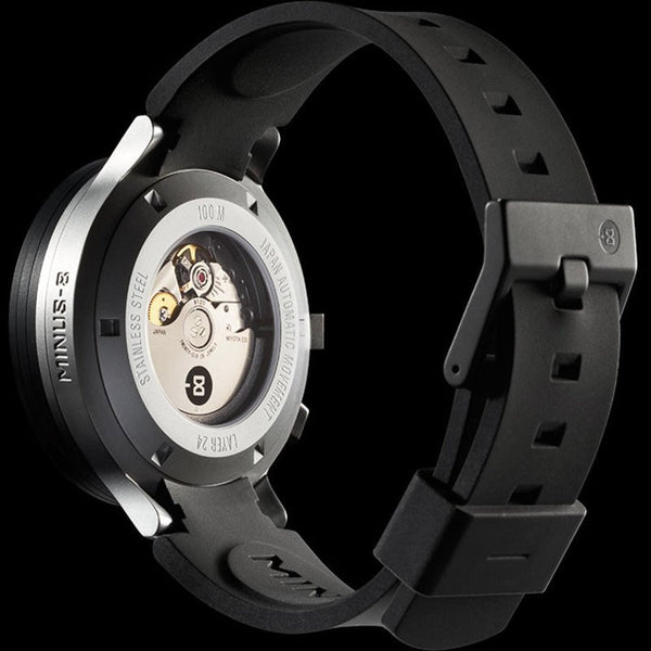 Minus-8 Layer 24 Black/Bright Automatic Watch | Silicone