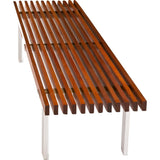 Modernica Case Study Museum Bench 6Ft Chair | Brazilian Walnut /Metal