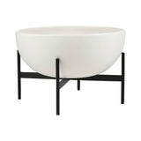Modernica Case Study Large Bowl with Metal Stand | White CER-W-BWL-22-9-MET-WHT