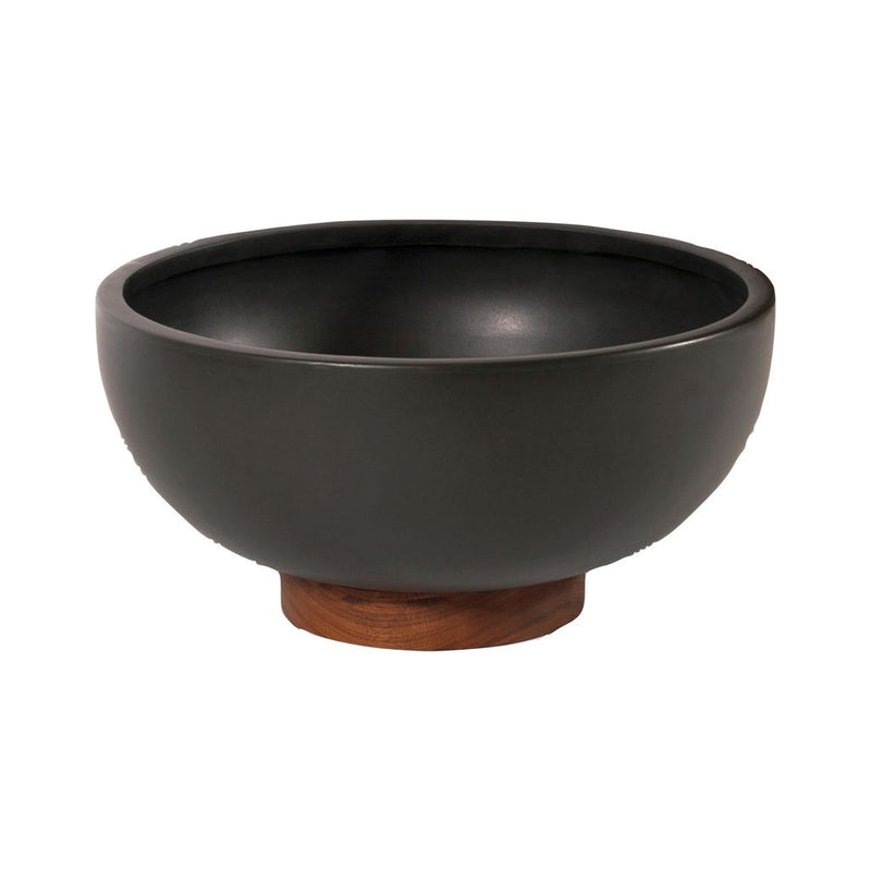 Modernica Case Study Large Bowl with Plinth | Charcoal CER-W-BWL-22-9-BWP-CHR