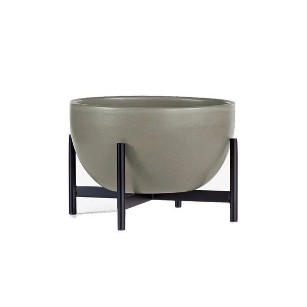 Modernica Case Study Small Bowl With Metal Stand | Pebble CER-W-BWL-11.25-6-MET-PEB