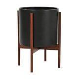 Modernica Ceramic Large Cylinder Planter | Charcoal