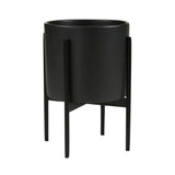 Modernica Ceramic Small Cylinder Planter | Charcoal