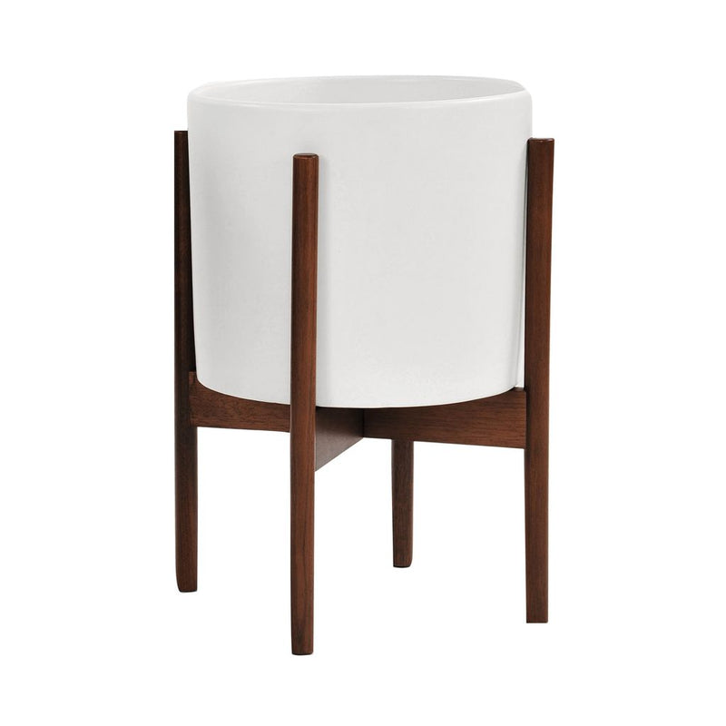 Modernica Ceramic Small Cylinder Planter | White