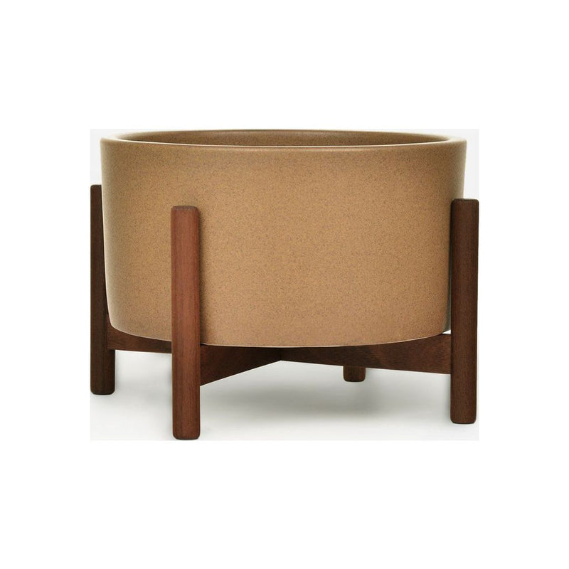 Modernica Case Study Tabletop Cylinder With Wood Stand | Acorn CER-W-CYL-9.5-5-BWA-ACO