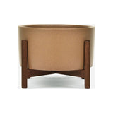 Modernica Case Study Tabletop Cylinder With Wood Stand | Acorn CER-W-CYL-9.5-5-BWA-ACO