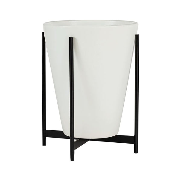 Modernica Case Study Large Funnel with Metal Stand | White CER-W-FUN-15-18-MET-WHT
