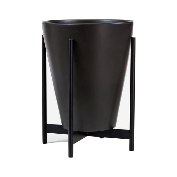 Modernica Case Study Small Funnel with Metal Stand | Charcoal CER-W-FUN-12-14-MET-CHR