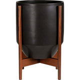 Modernica Case Study Large Walnut Hex With Wood Base Chair | Charcoal CER-W-HEX-13.125-15-BWA-CHR