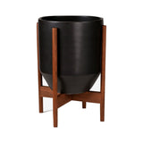 Modernica Case Study Small Walnut Hex With Wood Base Chair | Charcoal CER-W-HEX-11-13-BWA-CHR