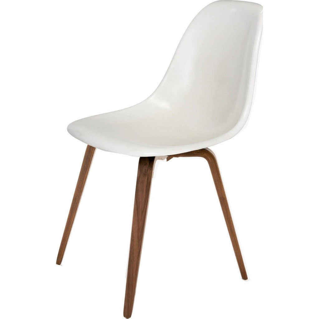 Modernica Case Study Spyder Base Side Shell Chair Walnut/White – Sportique
