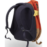 Cote et Ciel Isar Twin Touch Contrast Canvas Laptop Backpack | Deep Atlantic Blue / Orange 28024