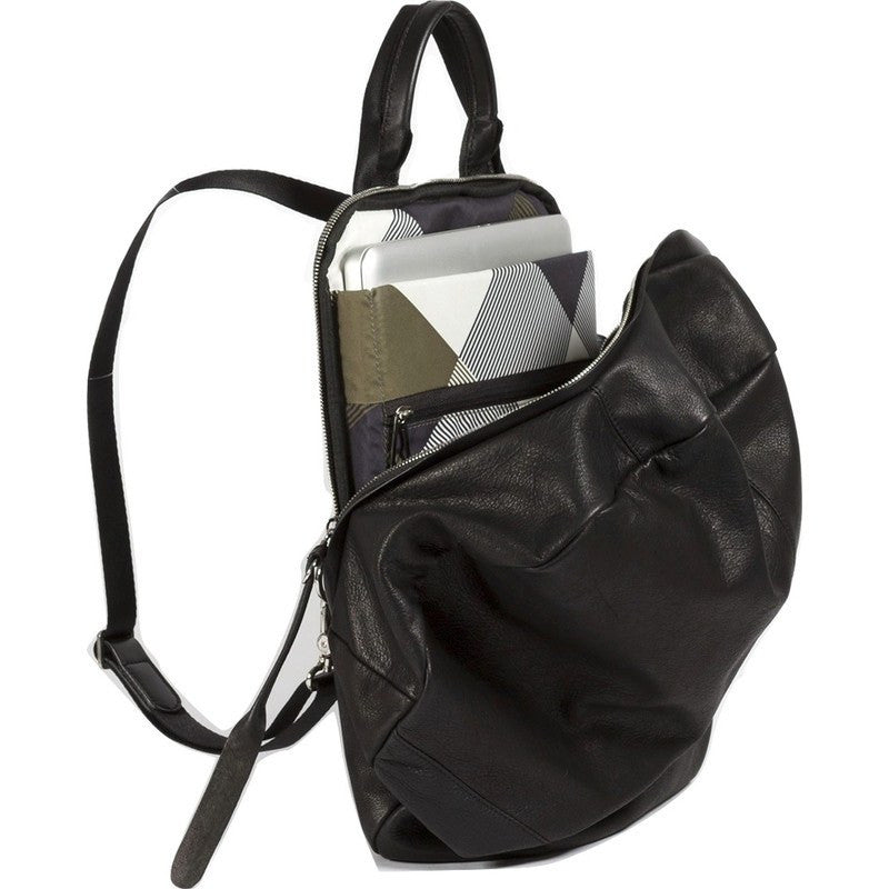 Cote&Ciel Moselle Alias Cowhide Leather Backpack Agate Black 28372