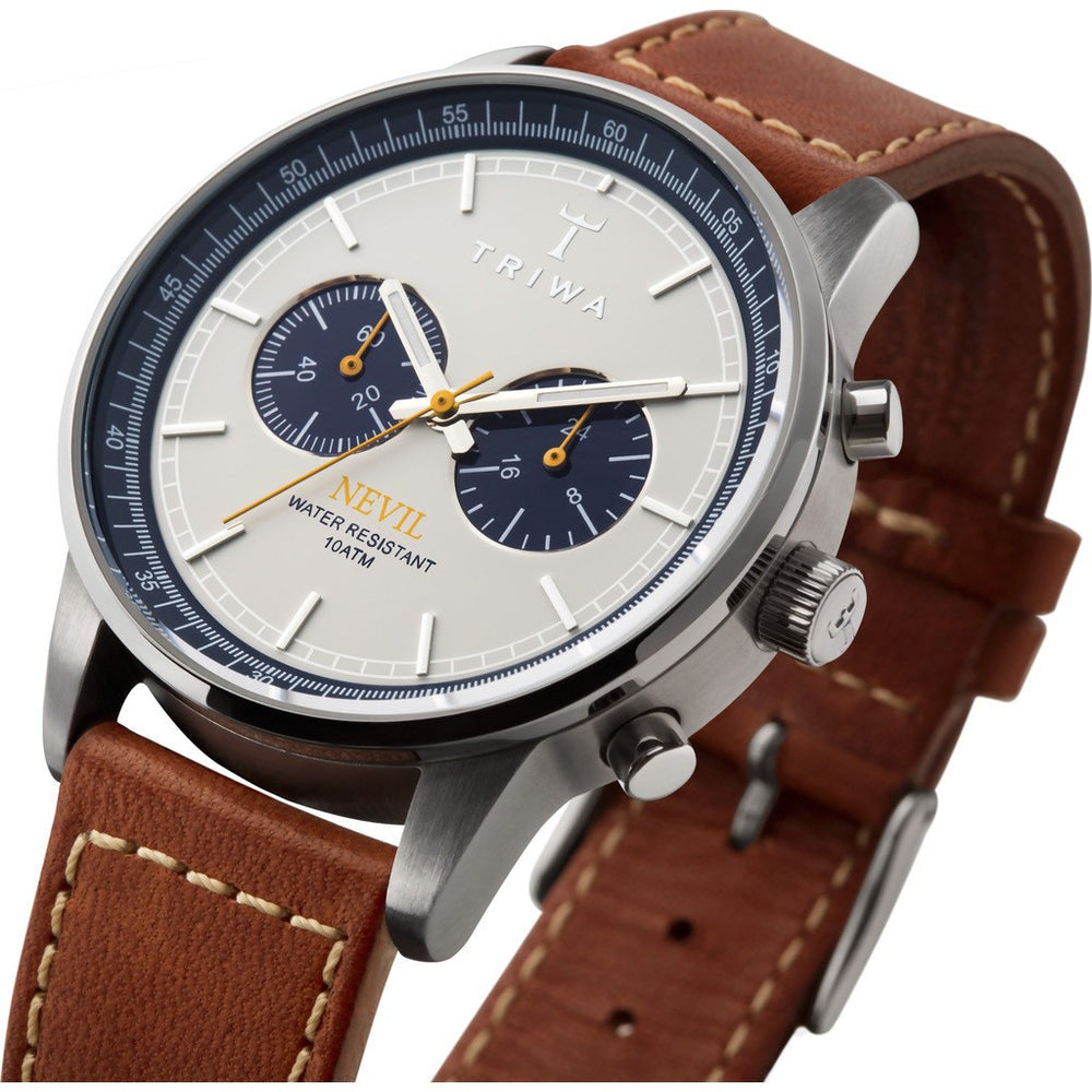 Triwa Ocean Nevil Watch Brown Sewn Classic 2 NEST113  display picture 3