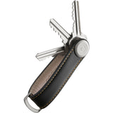 Orbitkey Leather Keychain | Black / Tan LTHO-2-BKTN