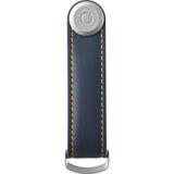 Orbitkey 2.0 Leather Keychain | Navy/Tan