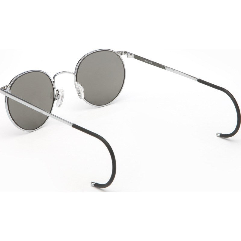 Randolph Engineering P-3 Bright Chrome Sunglasses | Gray Glass Skull