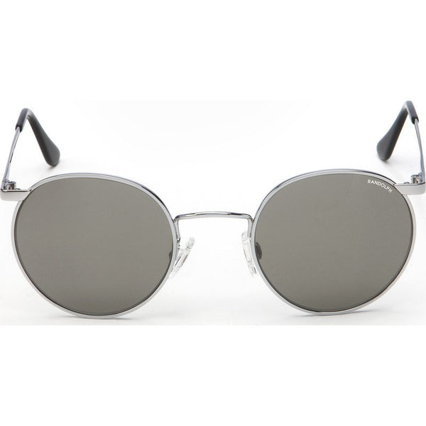 Randolph Engineering P-3 Bright Chrome Sunglasses | Gray Skull