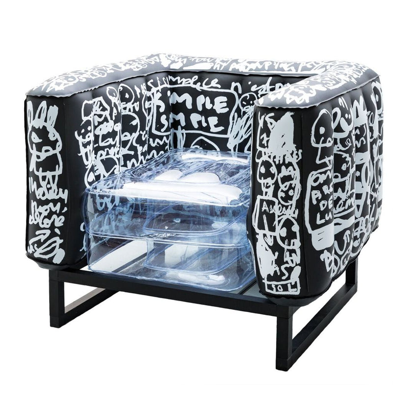 Mojow NEP Limited Edition Living Room & Garden Inflatable Armchair | Black Aluminum Frame