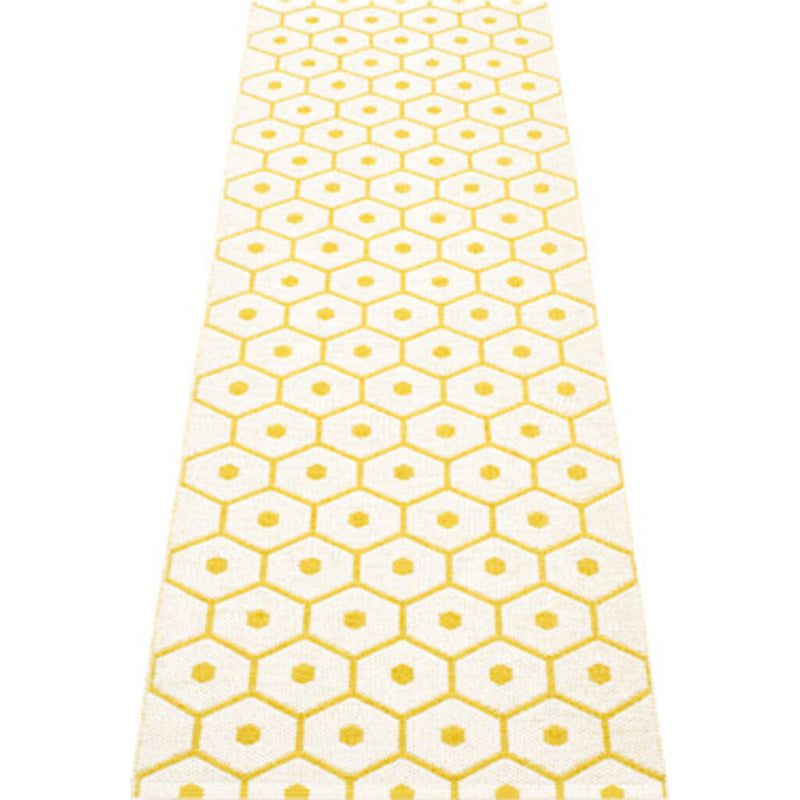 Pappelina Honey Woven Plastic Washable Rug With Double Folded Hemmed Edge