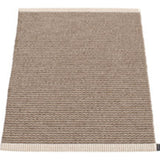 Pappelina Mono Woven Plastic Washable Rug With Double Folded Hemmed Edge  