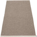 Pappelina Mono Woven Plastic Washable Rug With Double Folded Hemmed Edge  