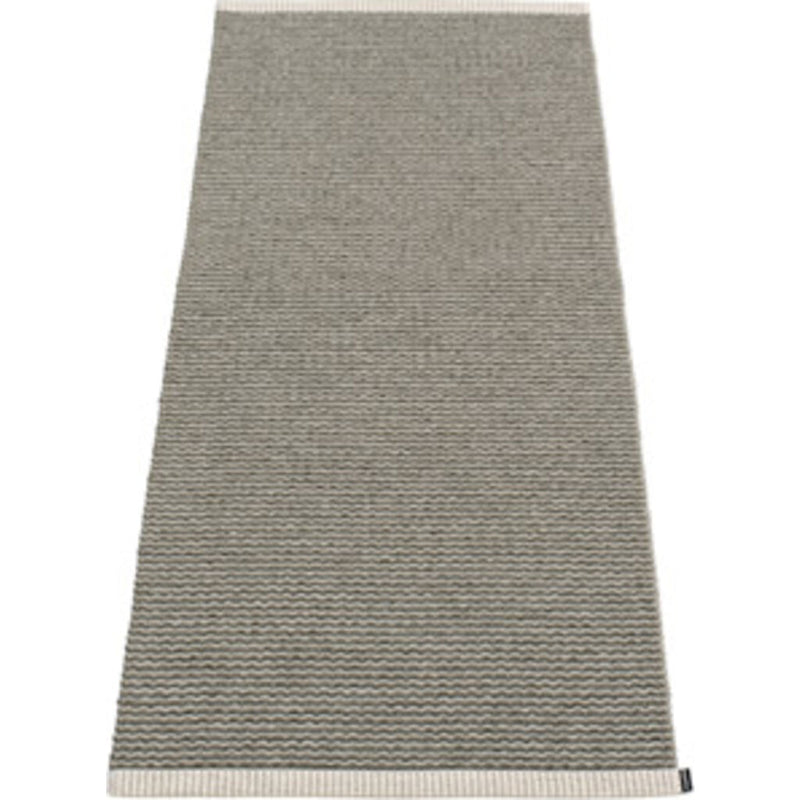 Pappelina Mono Woven Plastic Washable Rug With Double Folded Hemmed Edge  