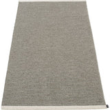 Pappelina Mono Woven Plastic Washable Rug With Double Folded Hemmed Edge  