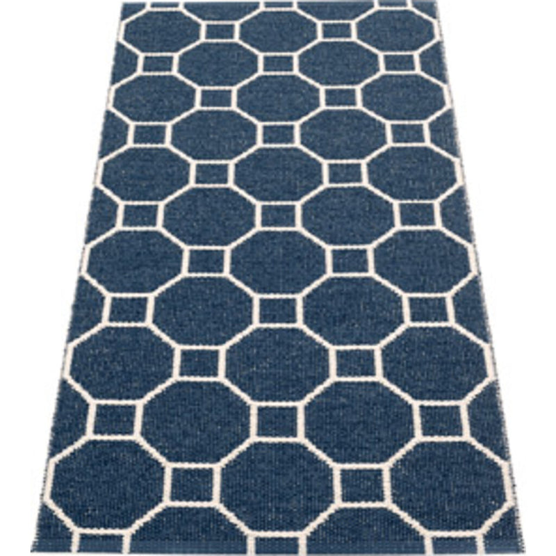 Pappelina Rakel Woven Plastic Washable Rug With Double Folded Hemmed Edge 