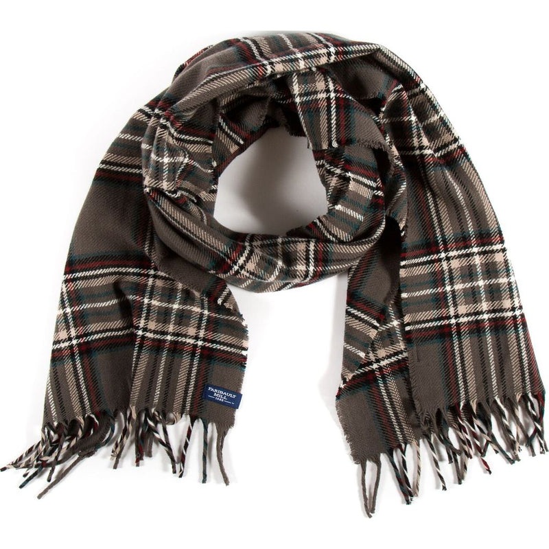 Faribault Stewart Plaid Wool Scarf | Pewter- BSSPCH1891
