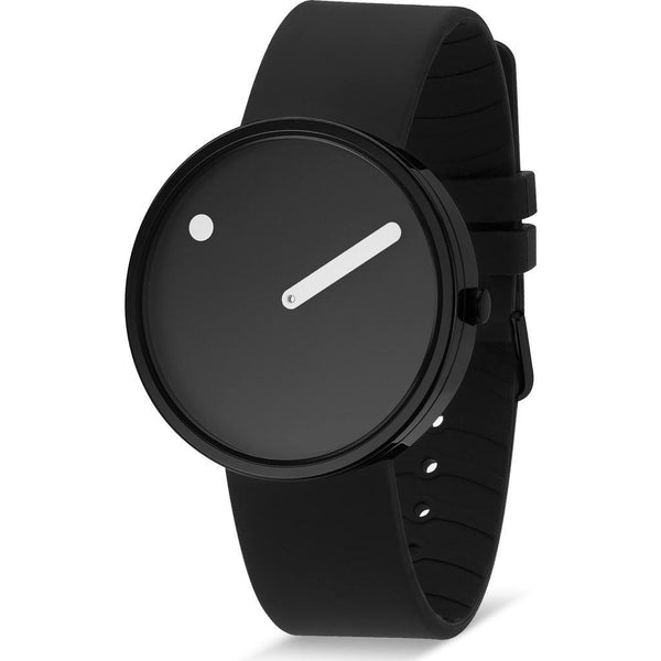 Rosendahl Picto 40mm Black Analog Watch | Black/Black Silicone RD-43361