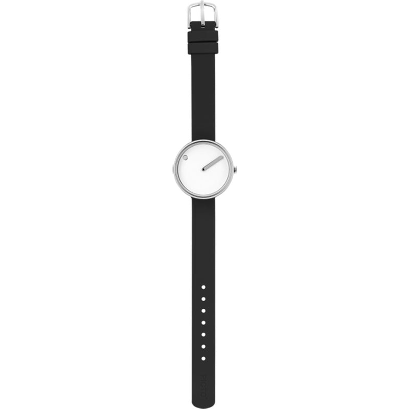 Rosendahl Picto 40mm White Analog Watch | Silver/Thunder Grey