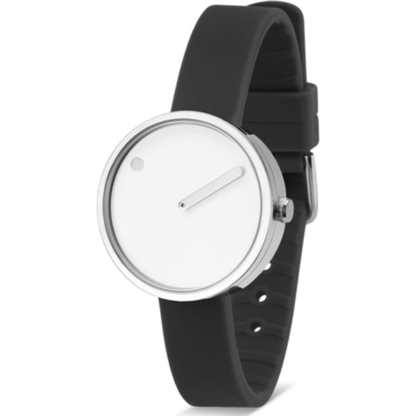 Rosendahl Picto 30mm White Analog Watch | Silver/Thunder Grey